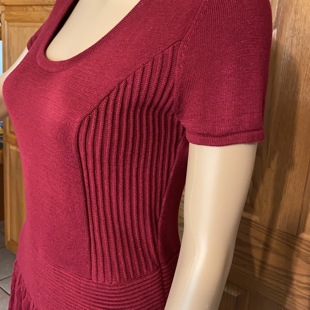 Just...Taylor Burgundy Knit Dress, M - Picture 4 of 10